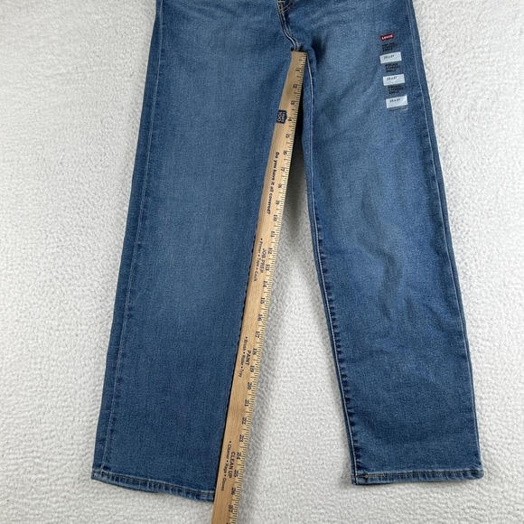 Levis Ribcage Straight Ankle Jeans Womens 25x27 Blue High Rise Button Fly Denim - Picture 15 of 16